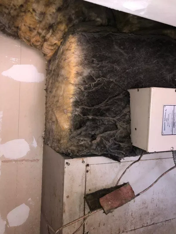 Furnace before cleaning and insulation